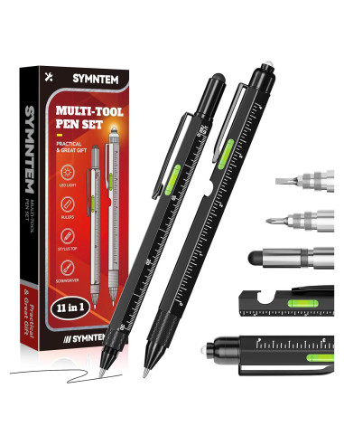 Bolígrafo Multitool 11 en 1 SYMNTEM con Luz LED