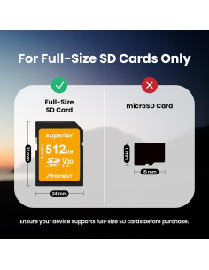 Tarjeta SD Moment 512GB UHS-I U3 V30 Clase 10 Alta Velocidad 2