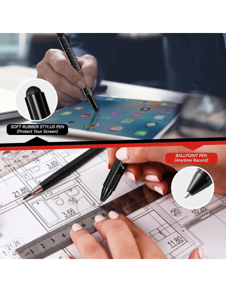 Bolígrafo Multitool 11 en 1 SYMNTEM con Luz LED