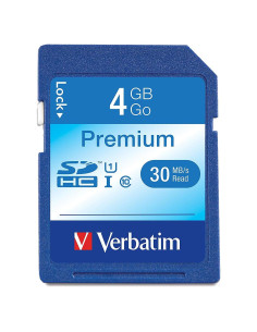 Tarjeta de Memoria SDHC Verbatim 4GB UHS-I Clase 10 Azul