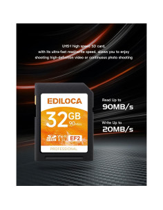 Tarjeta SD UHS-I 32GB PHISON EF2 Velocidad 100MB/s 2