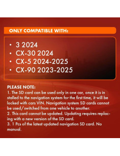 Tarjeta SD Navegación Mejorada 2025 Mazda CX-30/CX-5/CX-90 2