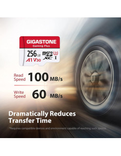 Tarjeta Micro SD Gigastone 256GB Gaming Plus UHS-I A1 U3 2