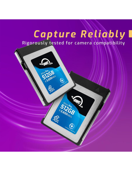 Tarjeta de Memoria CFexpress 4.0 OWC Atlas Pro 512GB Tarjeta de Memoria CFexpress 4.0 OWC Atlas Pro 512GB