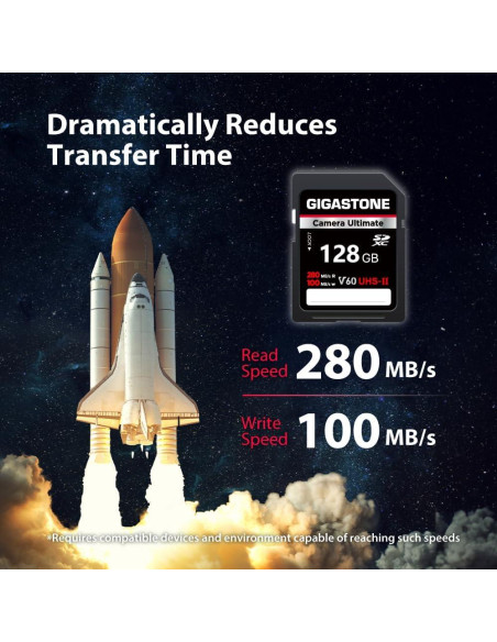 Tarjeta SD GIGASTONE 128GB UHS-II V60 Paquete de 2 Alta Velocidad Tarjeta SD GIGASTONE 128GB UHS-II V60 Paquete de 2 Alta Velocidad