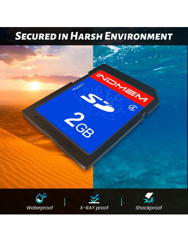 Tarjeta SD INDMEM 2GB Clase 4 - 6 Paquetes de Memoria Flash