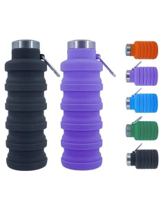Botellas de Agua Plegables Ummigi 500ml Silicona Reutilizable