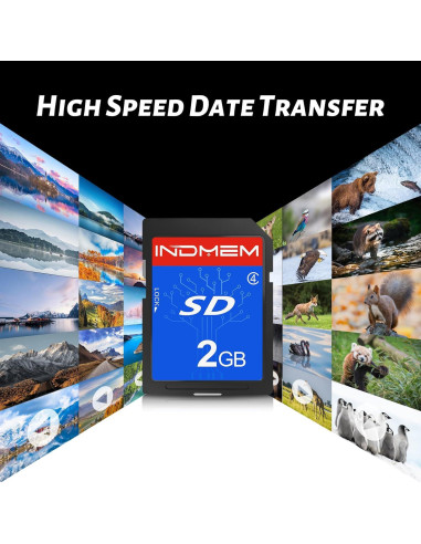 Tarjeta SD INDMEM 2GB Clase 4 - 6 Paquetes de Memoria Flash