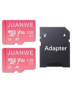 JUANWE Tarjeta Micro SD 128GB x2 con Adaptador SD U3 V30