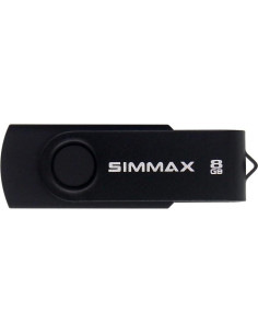 5 Piezas USB 2.0 8GB SIMMAX Memoria Flash Giratoria 2