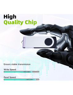 Paquete de 10 Unidades Flash USB 2.0 Wooolken 64GB Metálicas 2