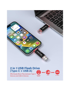 Paquete de 10 Unidades Flash USB-C 16GB Wooolken OTG 2