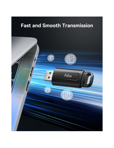 Aiibe 128GB Unidad Flash USB 2.0 - Paquete de 2 (Negro y Rojo)