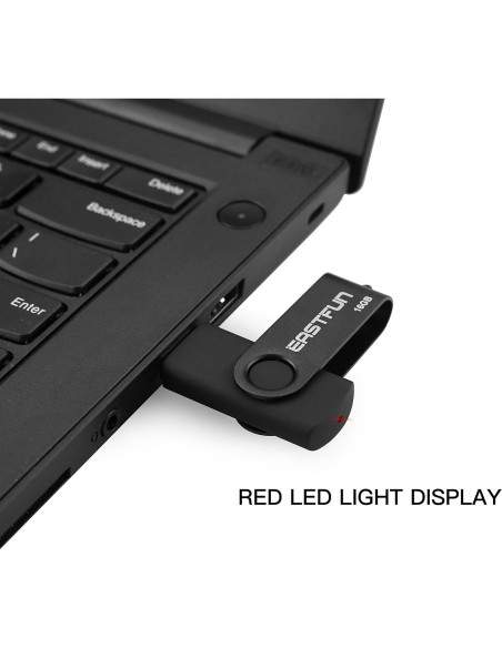 EASTFUN 4 Pcs 16GB USB 2.0 Memoria Flash Giratoria Colores Mezclados