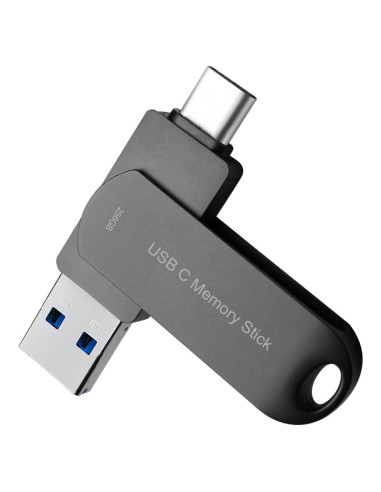 Unidad Flash 256GB HUPINS USB C Alta Velocidad 170MB/S Negro