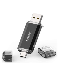 Unidad Flash USB C 256GB TOPESEL Doble 2-en-1 USB 3.0