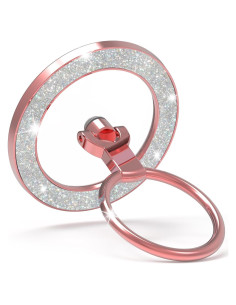 Soporte Magnético para Teléfono MagSafe Cymoyak Glitter Rosa