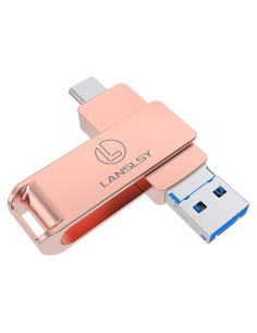 Unidad Flash USB C 128GB LANSLSY Alta Velocidad Rosa