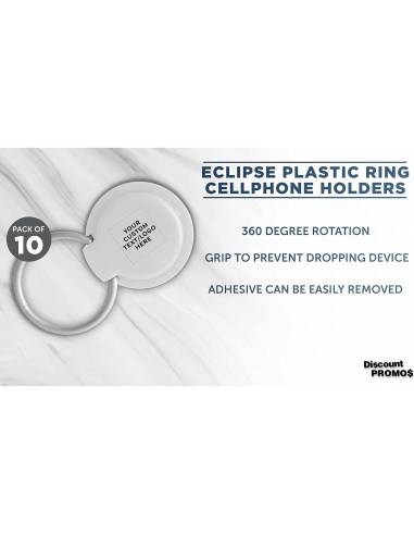Pack de 10 Soportes de Teléfono Celular Eclipse Personalizables - Blanco