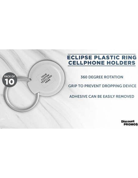 Pack de 10 Soportes de Teléfono Celular Eclipse Personalizables - Blanco
