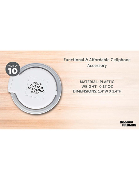 Pack de 10 Soportes de Teléfono Celular Eclipse Personalizables - Blanco