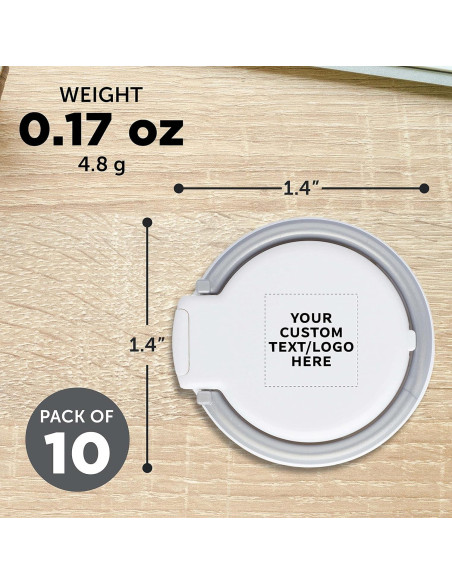 Pack de 10 Soportes de Teléfono Celular Eclipse Personalizables - Blanco