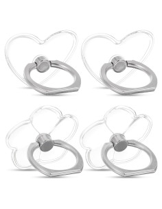 Soporte de Anillo para Teléfono Ymapinc 4 Pcs Transparente