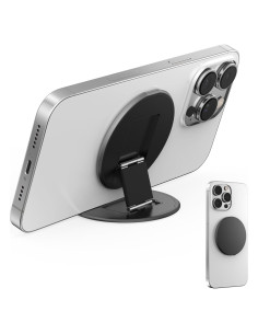 Soporte Magnético para Teléfono KERZEAT con Anillo Dedo - Metal Negro