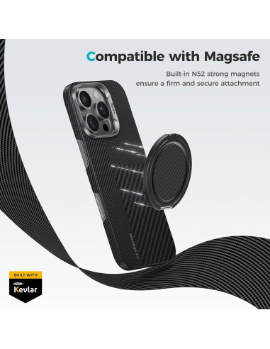 Soporte Magnético BENKS ArmorPop para iPhone MagSafe 600D Negro