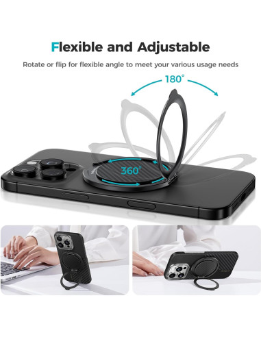 Soporte Magnético BENKS ArmorPop para iPhone MagSafe 600D Negro