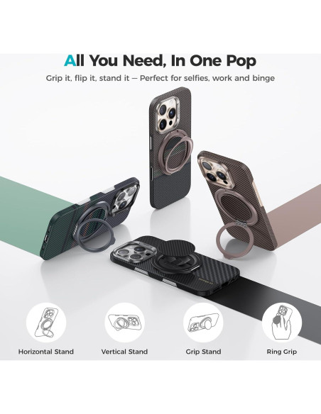 Soporte Magnético BENKS ArmorPop para iPhone MagSafe 600D Negro