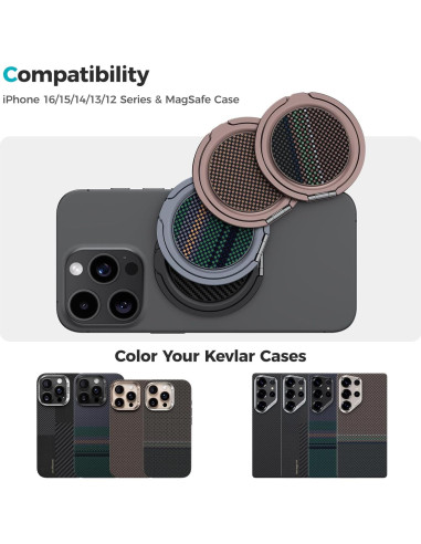 Soporte Magnético BENKS ArmorPop para iPhone MagSafe 600D Negro