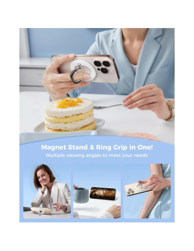 Agarre Magnético para Teléfono MagSafe SUPERONE 2025 Blanco