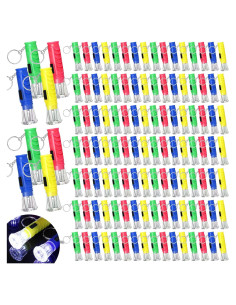 200 Mini Linternas de Llavero LED Geelin 6 Colores 6.6 cm