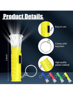 200 Mini Linternas de Llavero LED Geelin 6 Colores 6.6 cm 2