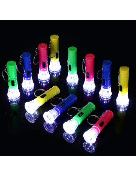 200 Mini Linternas de Llavero LED Geelin 6 Colores 6.6 cm