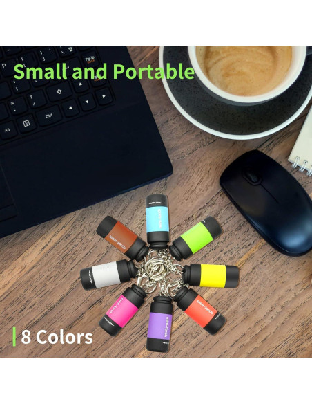 Linterna Mini UCEC LED Recargable USB 8 Paquetes Colores Linterna Mini UCEC LED Recargable USB 8 Paquetes Colores