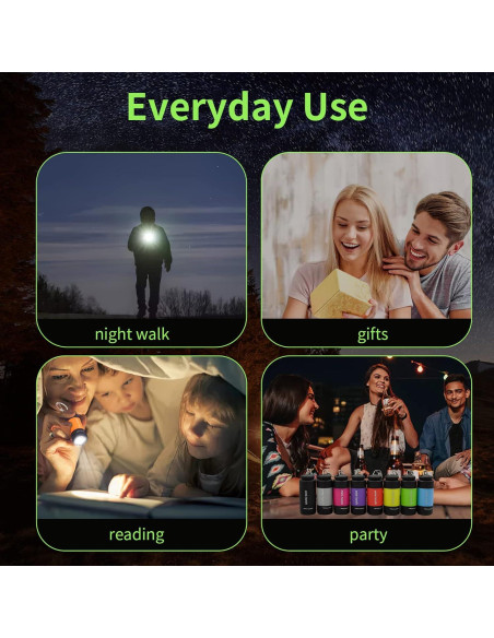 Linterna Mini UCEC LED Recargable USB 8 Paquetes Colores Linterna Mini UCEC LED Recargable USB 8 Paquetes Colores