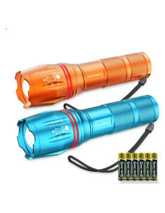 Linternas LED HAUSBELL A100 2 Pack Impermeables 2000 Lúmenes