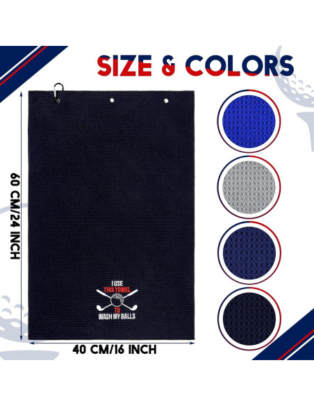 Toallas de Golf Hosuly 4 Pcs Microfibra 60x40 cm