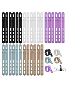 30 Sujetacables de Silicona Reutilizables qifuwanjingfeng 13cm