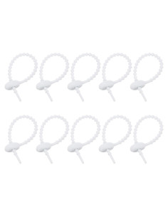 Sujetadores de Cable de Silicona uxcell 20 Pcs 10.16 cm Blanco