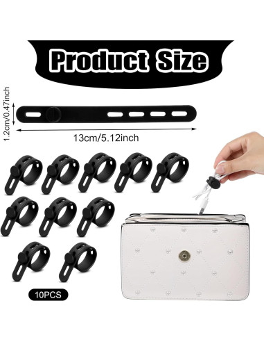 10 Correas de Cable Reutilizables Xinjoduz 13x1.2 cm Negro