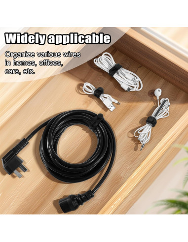 10 Correas de Cable Reutilizables Xinjoduz 13x1.2 cm Negro