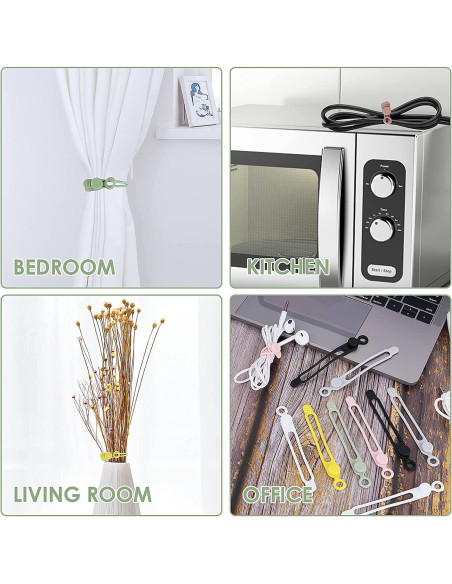 18PC Correas de Cable Reutilizables SRTXJUZD Silicona 10.6cm 18PC Correas de Cable Reutilizables SRTXJUZD Silicona 10.6cm