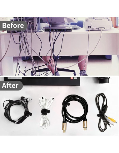 18PC Correas de Cable Reutilizables SRTXJUZD Silicona 10.6cm