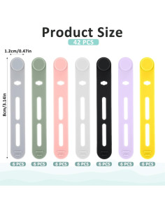 42 Correas de Silicona Multicolor Psyqtsuary 8x1.2cm 2