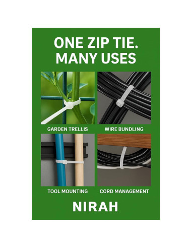 Bridas Transparentes Nirah 15 cm 100 pk 18 kg Nylon Multiusos