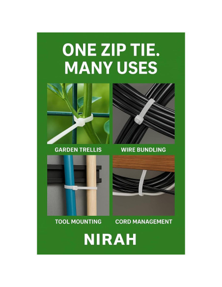 Bridas Transparentes Nirah 15 cm 100 pk 18 kg Nylon Multiusos