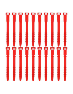 20 Bridas de Silicona Reutilizables uxcell 11.43 cm Rojas